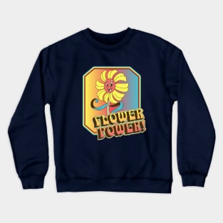 Retro Flower Power Crewneck Sweatshirt